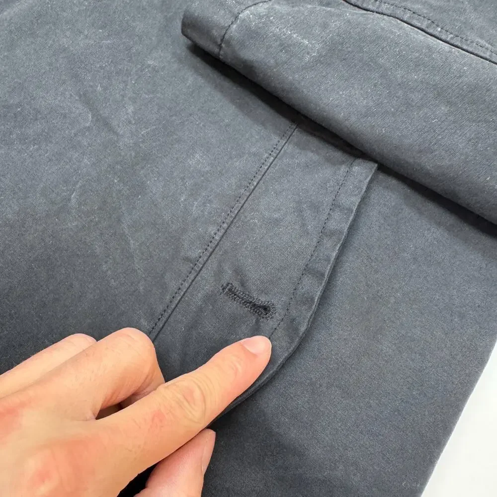 Mens Banana Republic Dark Navy Trench Coat Rain Garment Dye Preppy Large